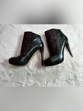 LAMB Elegant Brown and Green Women's Boots
